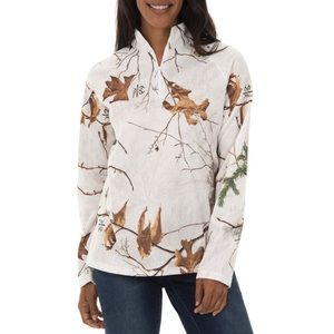 Realtree • Women’s Fleece White Camo Pullover